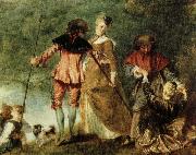 Jean antoine Watteau avfarden till kythera oil painting artist